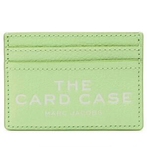 Marc Jacobs The Card Case in Mint Green Pebble Leather